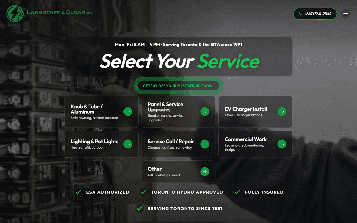 Langstaff & Sloan — website designed and developed by Mako Marketing
